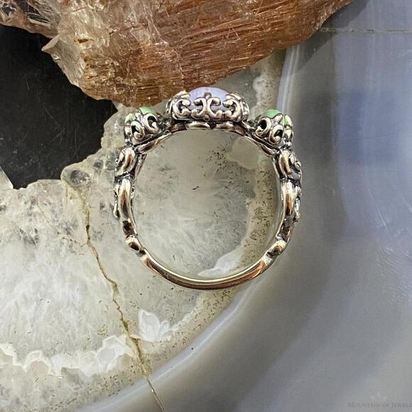 Carolyn Pollack Sterling Silver Blue Lace Agate & Green Variscite Ring For Women - Picture 8 of 10